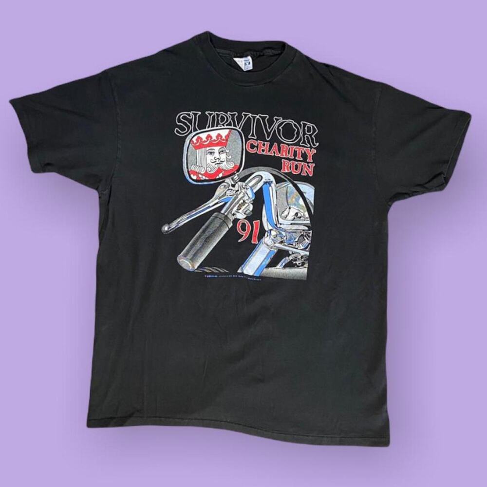 Vintage 90s hanes motorcycle